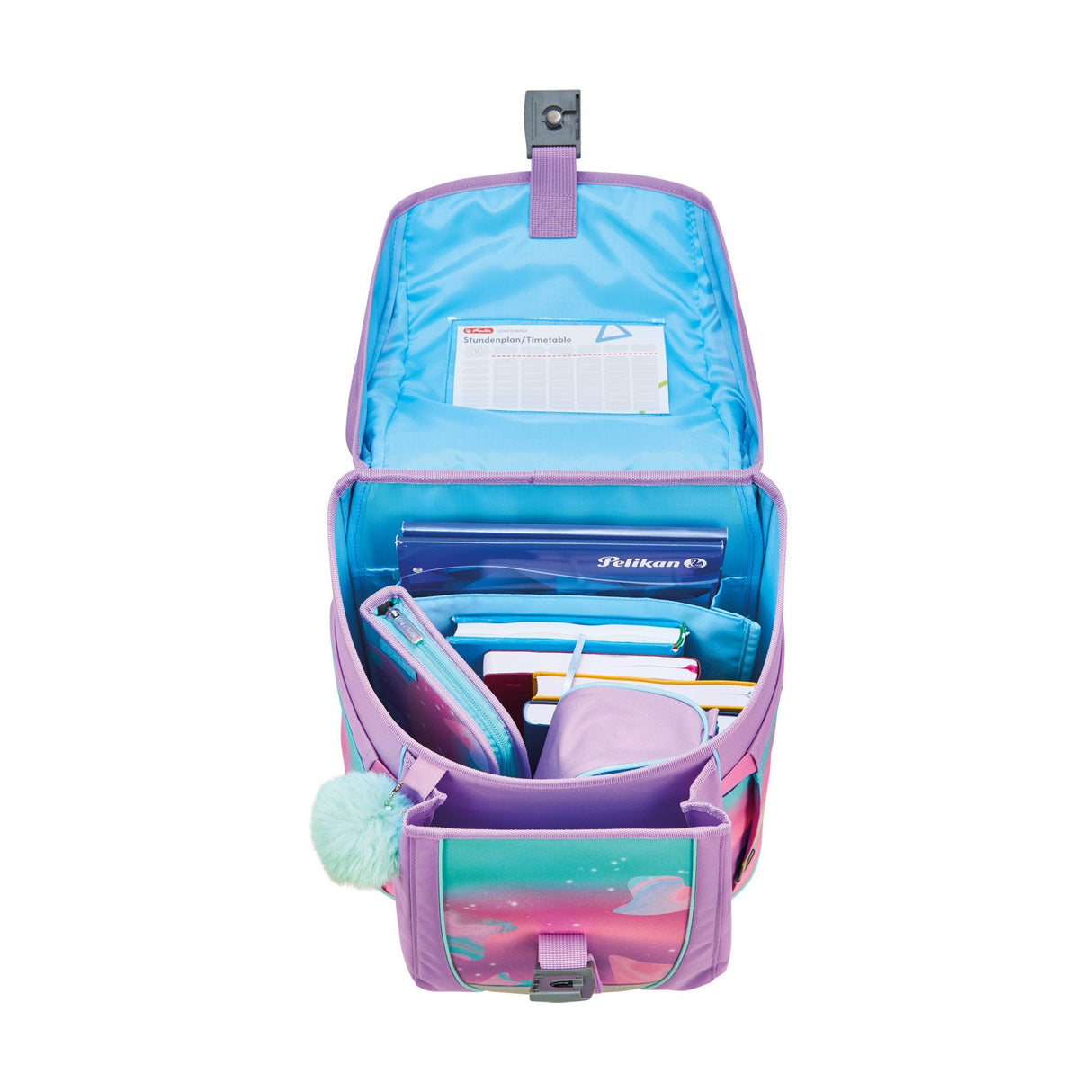 EAN 4008110396316 - Herlitz FiloActive XL Plus Ocean Lights juego de mochila escolar Chica Poliéster Azul, Rosa imagen 8