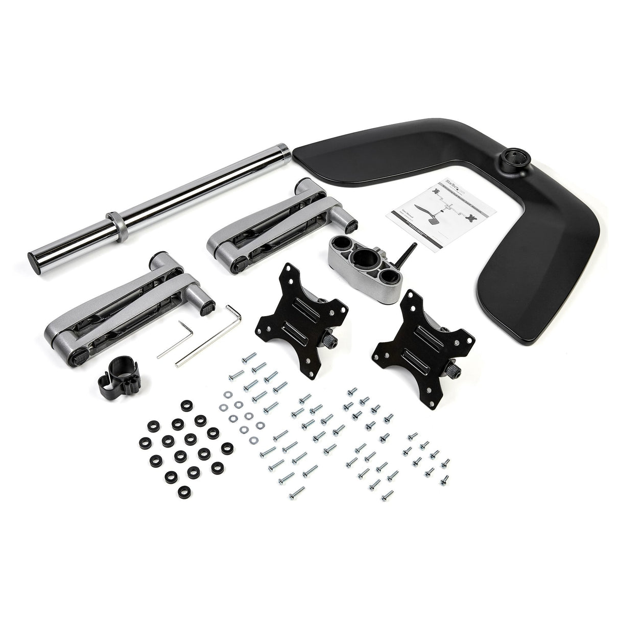 EAN 0065030881227 - StarTech.com ARMDUALSS soporte para monitor 81,3 cm (32") Negro, Plata imagen 7