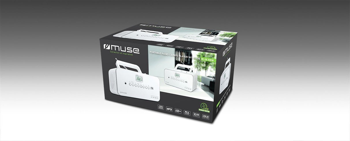 EAN 3700460202927 - Muse M-28RDW sistema estéreo portátil Digital 3 W FM, MW Blanco Reproducción MP3 imagen 4