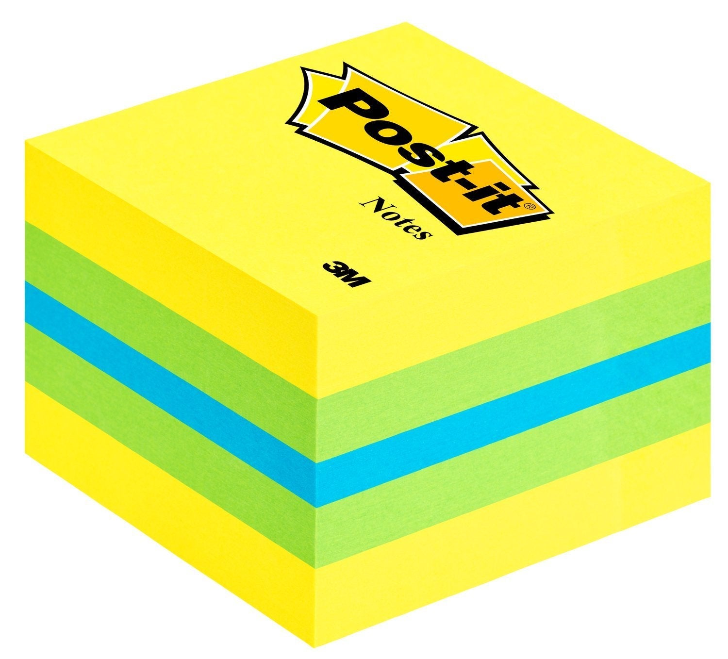 Post-It Mininotas Adhesivas Colores 51x51mm 400 Hojas/Block Colores  Limon; Verde, Azul Y Amarillo