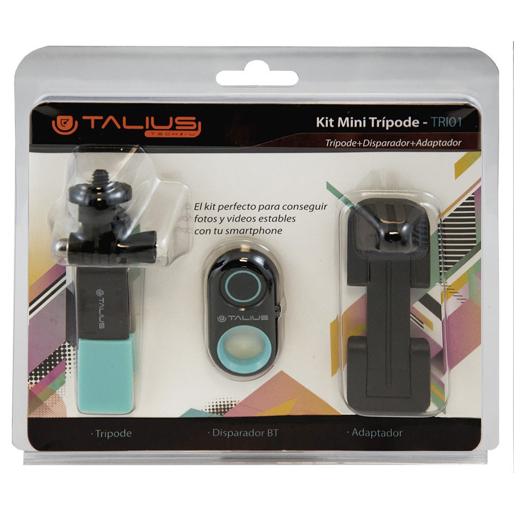 EAN 8436550232615 - TALIUS TRI01 palo para autofotos Universal Negro, Cian imagen 4
