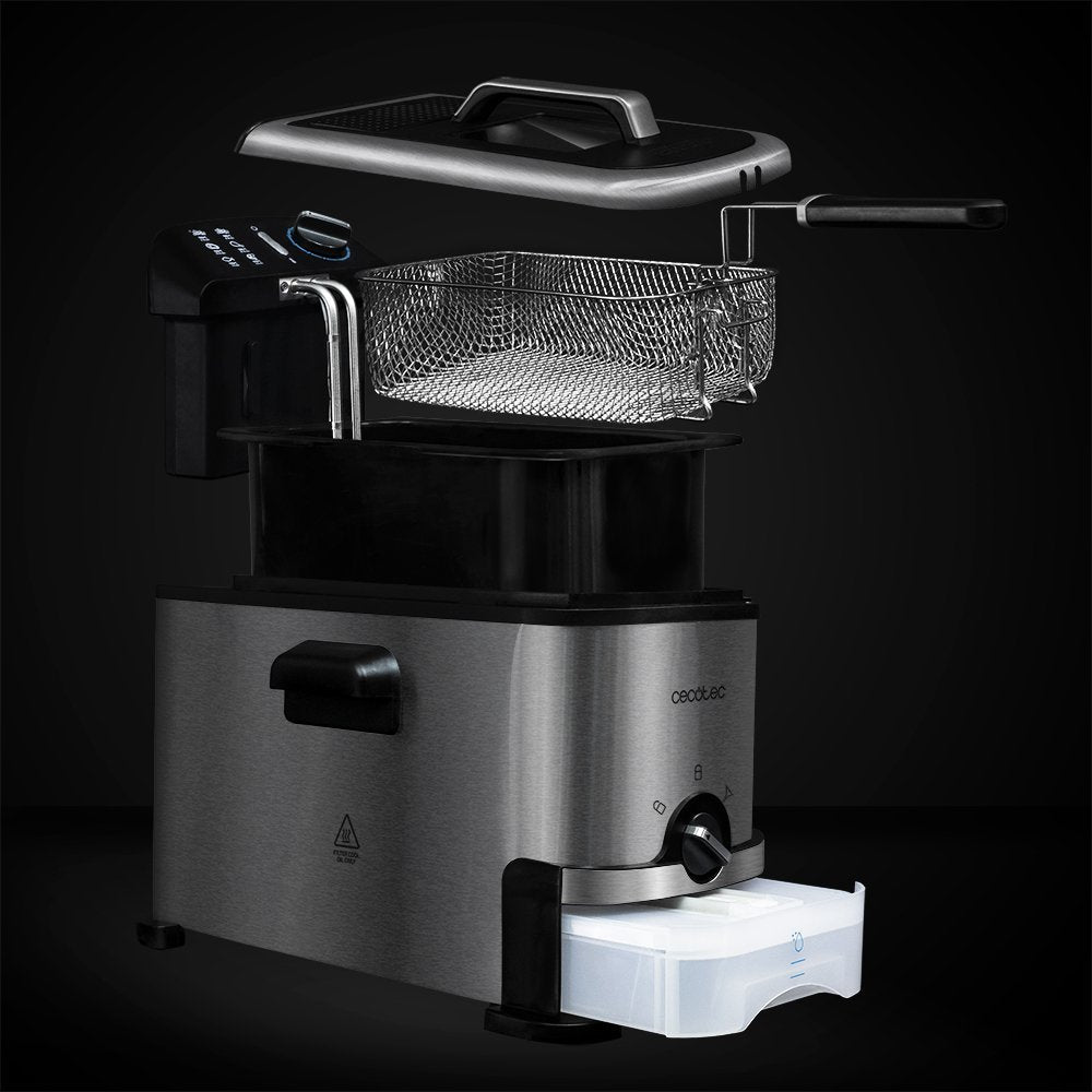 Freidora Cecotec Cleanfry 3000 Profilter/ 2000w/ Capacidad 3l