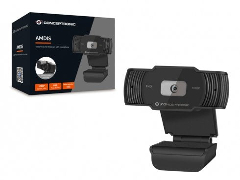 Conceptronic Webcam Amdis 1080p Full Hd Webcam+Microfono Sw