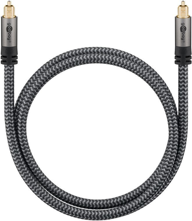 Goobay Plus Cable Toslink Negro/Plateado, 2 Metros 65305