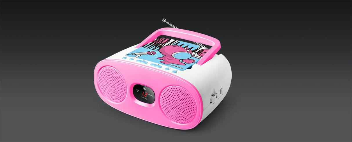 Radio Cd Muse M-20 Kdg Rosa Portátil