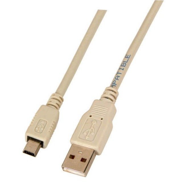 Efb Usb2.0 Anschlusscable A-Mini B (5polig), St.-St., 1,5m, Grau, Classic