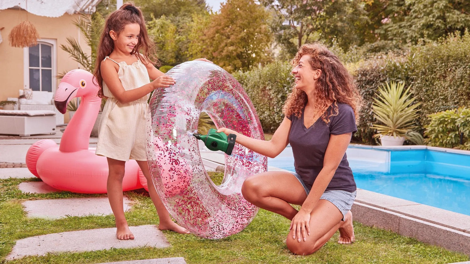 Bomba De Aire Inalámbrica Bosch Easyinflate 18v-500 Solo, 18volt Verde/Negro, Sin Batería Ni Cargador, Power For All Alliance