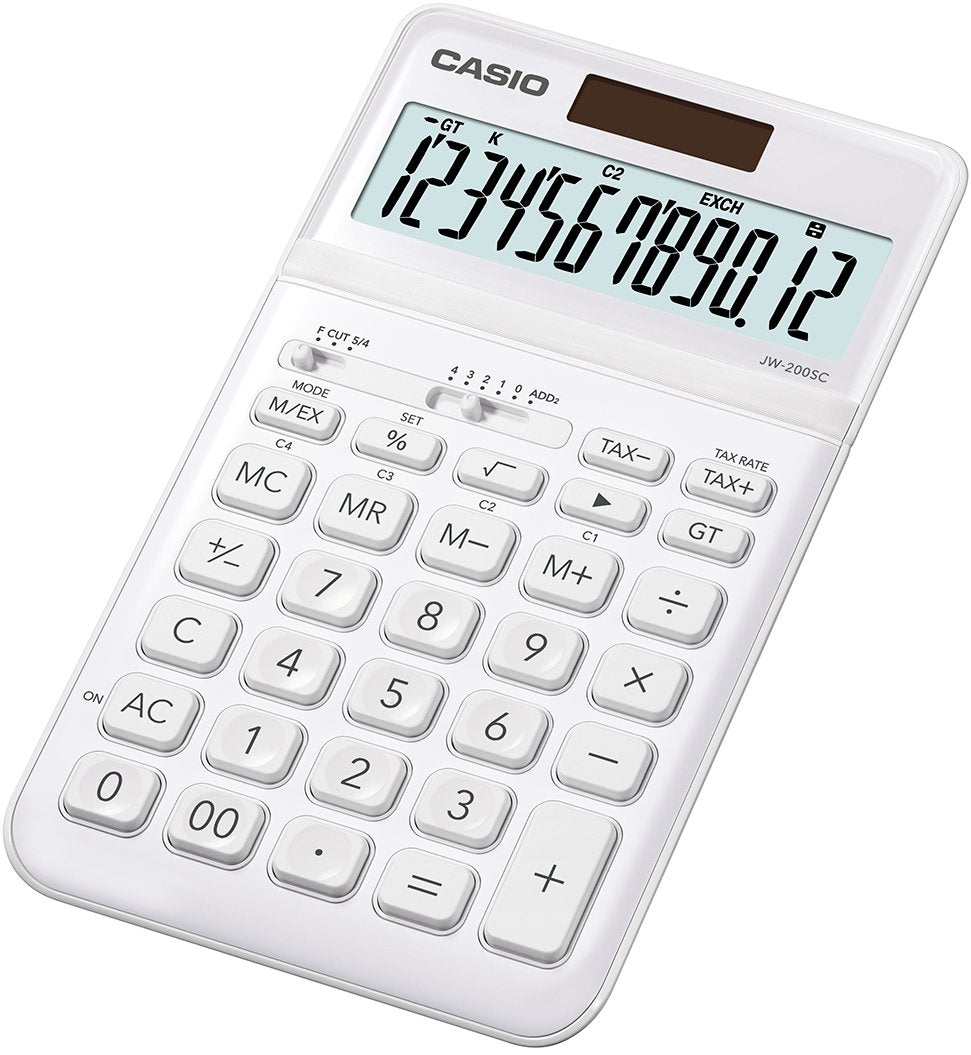 Casio Calculadora De Oficina Sobremesa 12 Dígitos Blanco