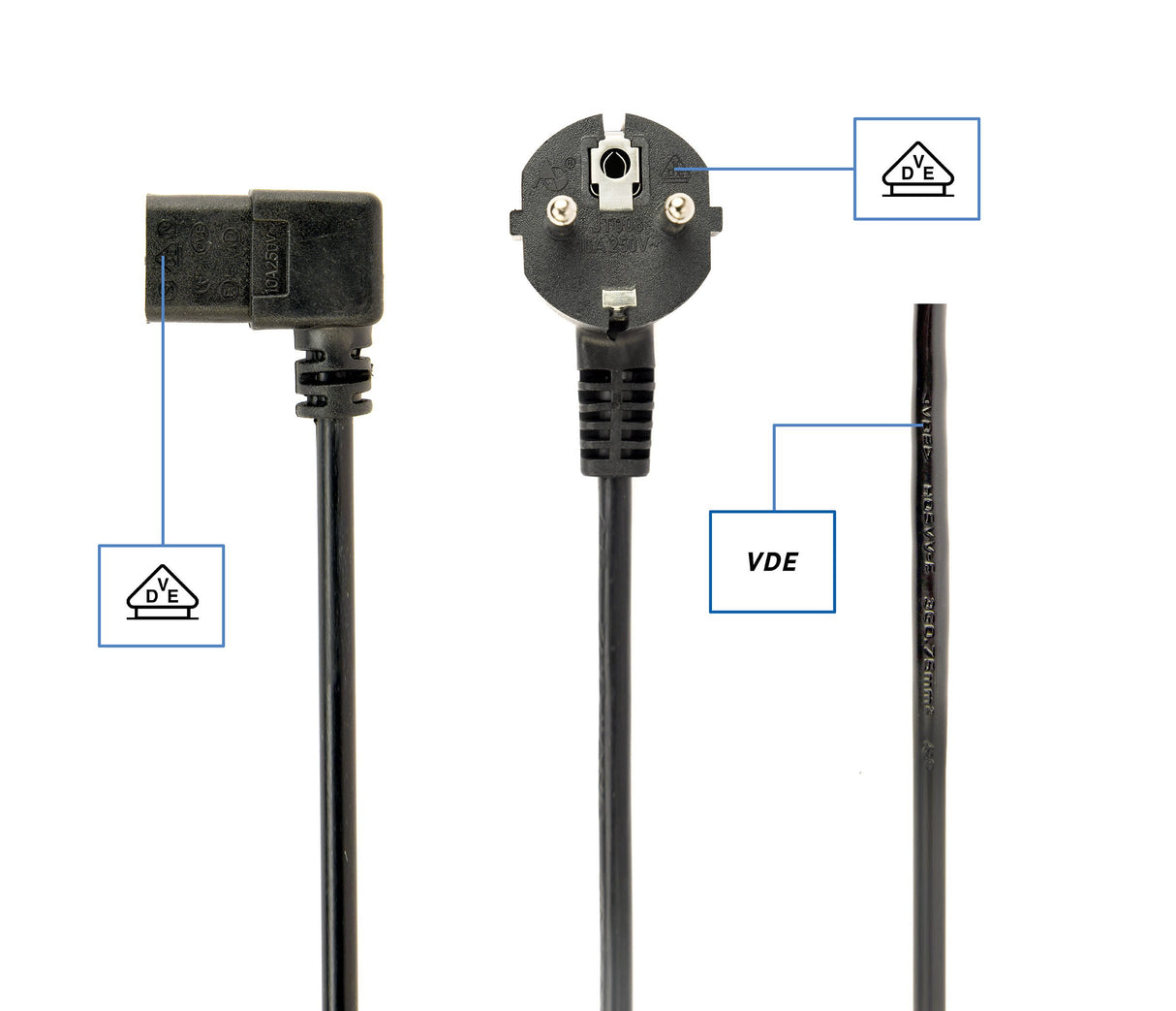 EAN 8716309121163 - Gembird PC-186A-VDE1B-1.5M cable de transmisión Negro 1,5 m Enchufe tipo F IEC C13 imagen 2