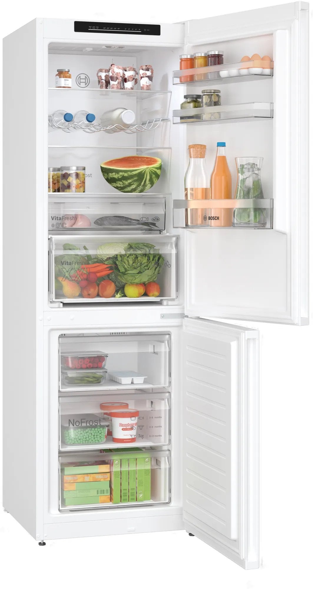 EAN 4242005281527 - Bosch Serie 4 KGN362WDF nevera y congelador Independiente 321 L Blanco imagen 3