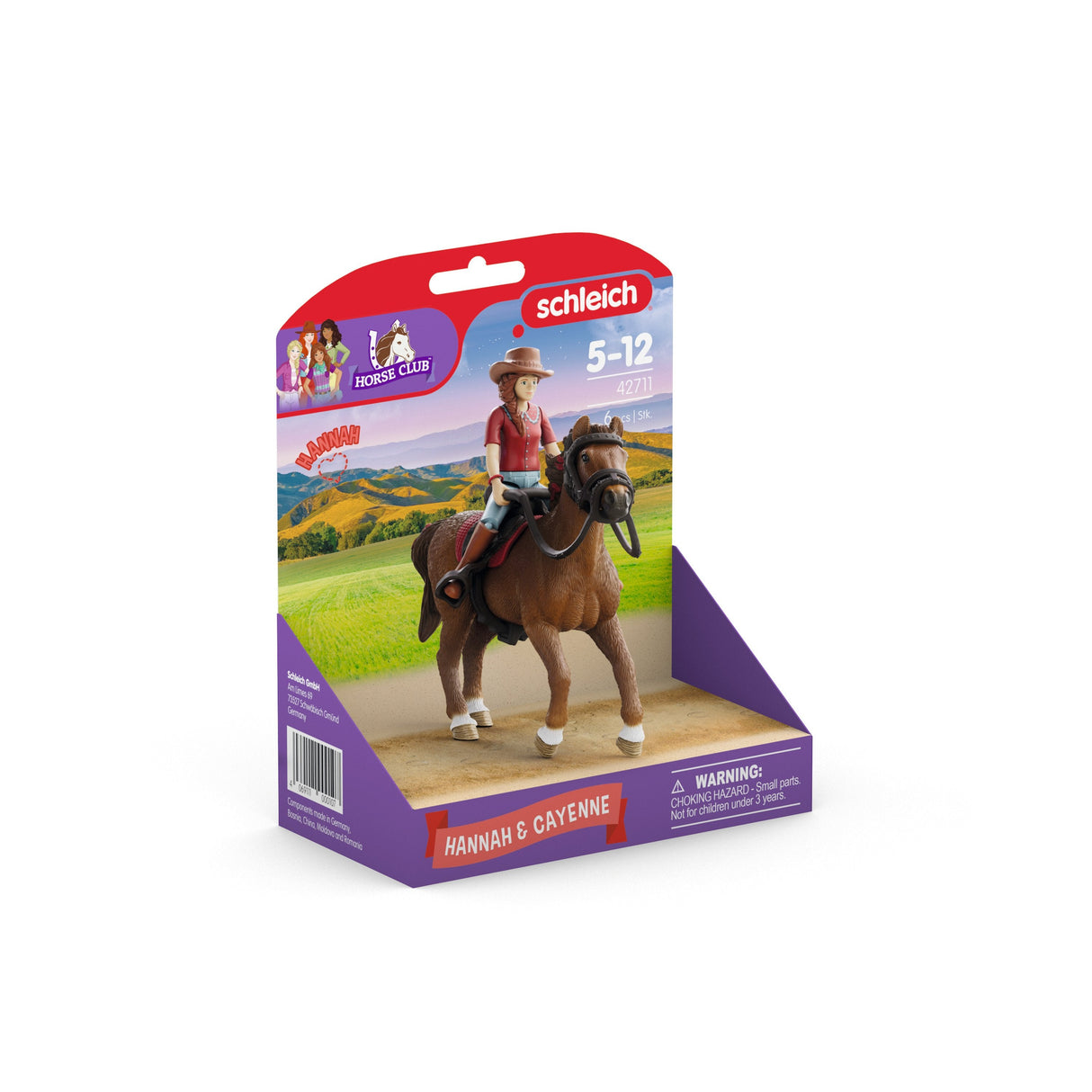 Schleich Horse Club Hannah Y Cayenne, Personaje Brown 42711