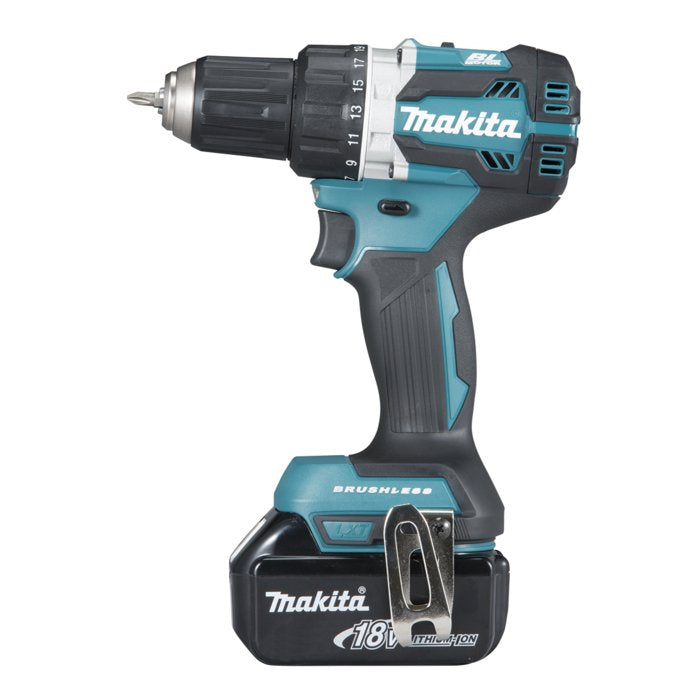 Makita Ddf484rtj Taladro Sin Llave Negro, Azul 1,6 Kg