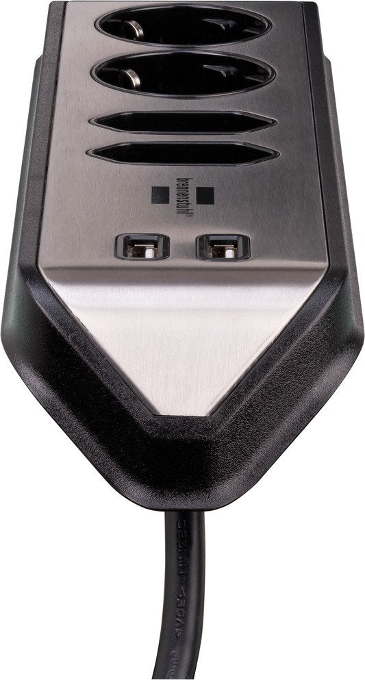 EAN 4007123668076 - Brennenstuhl 1153590410 base múltiple 2 m 4 salidas AC Interior Negro, Plata imagen 12