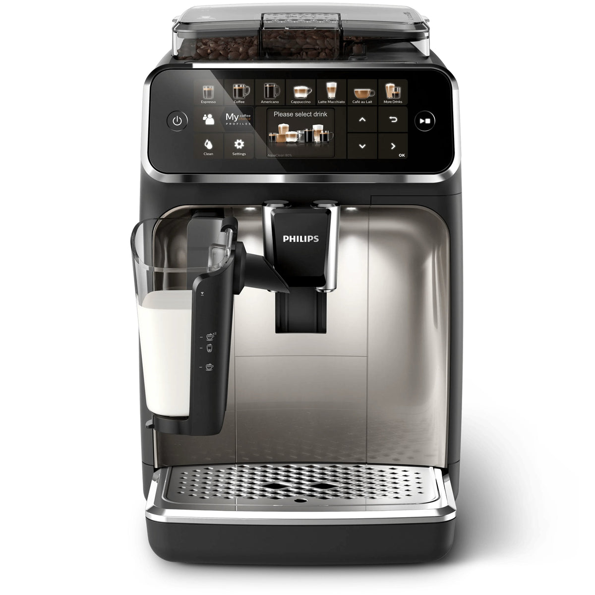 Cafetera Philips Automática Ep5447/90 / Series 5400 Negro/Plata