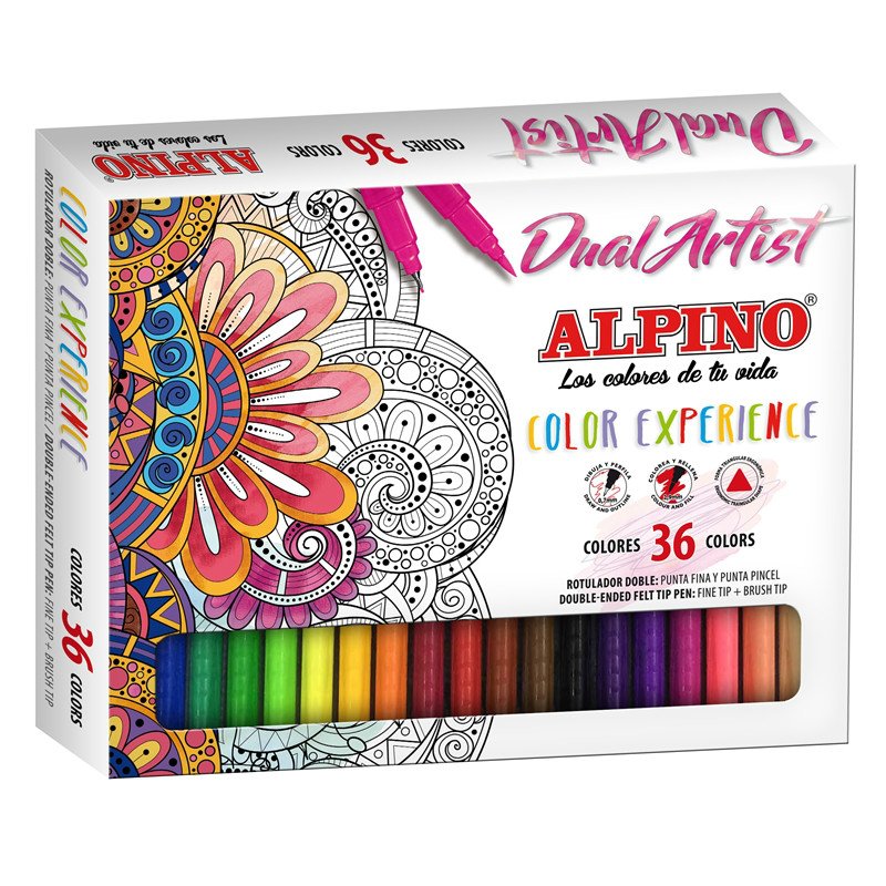 Alpino Rotuladores Color Experience Triangulares Punta 2,3mm Estuche De 36 C/Surtidos