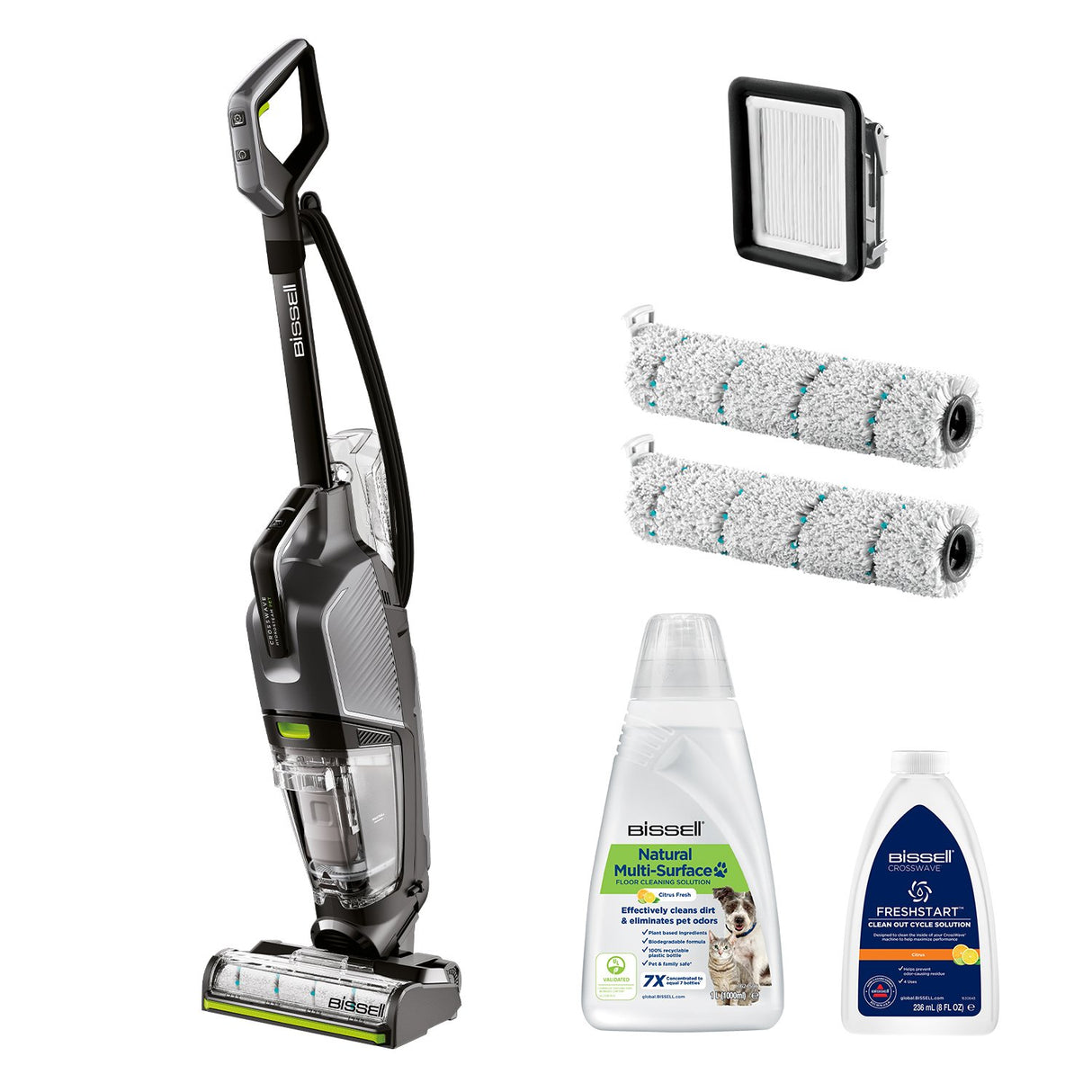 EAN 11120273328 - Bissell CrossWave Hydrosteam Pet Pro Aspiradora vertical Corriente alterna Seca y húmeda Sin bolsa 0 L 1100 imagen 1