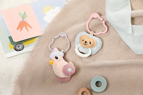 Zapf Creation Schnuller Para Babys Baby Born Mit Beissring Und Clip Teddy-Design Waschbar 839362