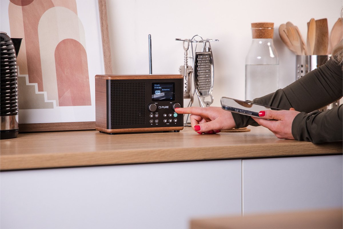 Pure Classic H4 Digitalradio Kaffee Schwarz Walnuss Eu Uk