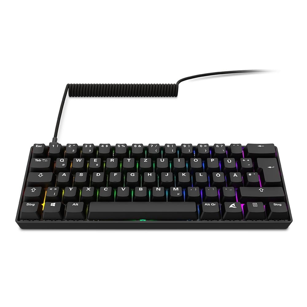Sharkoon Skiller Sgk50 S4 Gen2 Pbt, Teclado De Juegos Negro, De-Layout, Gateron G Pro 3.0 Amarillo 4044951041930