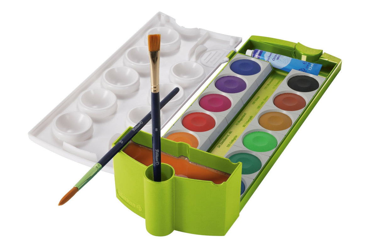 Pelikan Wasserbox Verde Con Pinselhalter