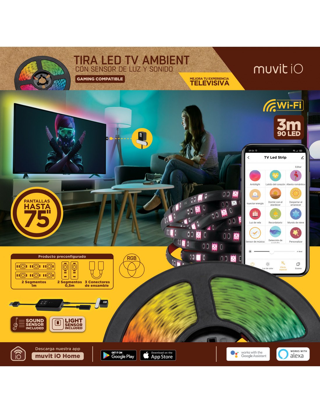 EAN 8426801164772 - Muvit MIOLST005 iluminación inteligente Tira de luz inteligente Wi-Fi imagen 7