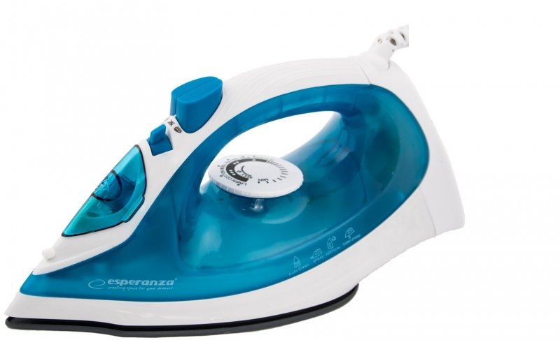 EAN 5901299932742 - Esperanza EHI002 plancha Plancha a vapor Suela de cerámica 2200 W Azul, Blanco imagen 1