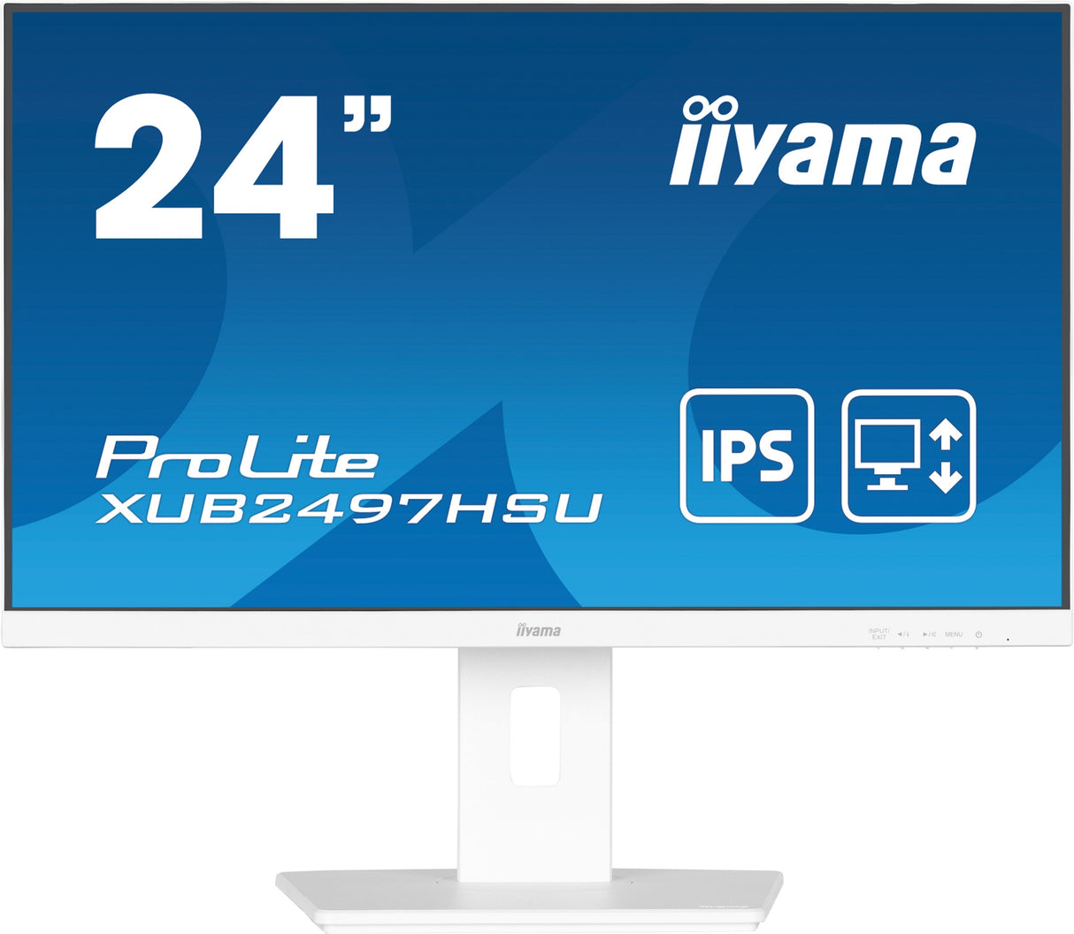 Iiyama Xub2497hsu-W2 24" Ips Fhd 100hz Adaptive Sync 300cd M2 1ms Hdmi Dp 2xusb 2.0 Speakers 15cm Height Adj. Stand White