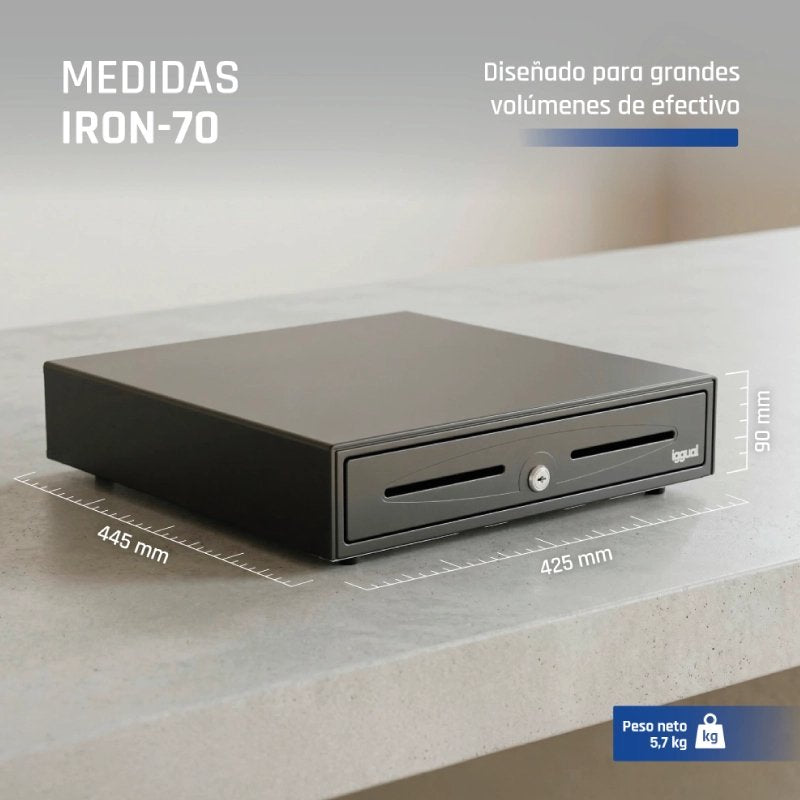 EAN 8435364317433 - iggual IRON-70 Cajón de efectivo automático y manual imagen 6