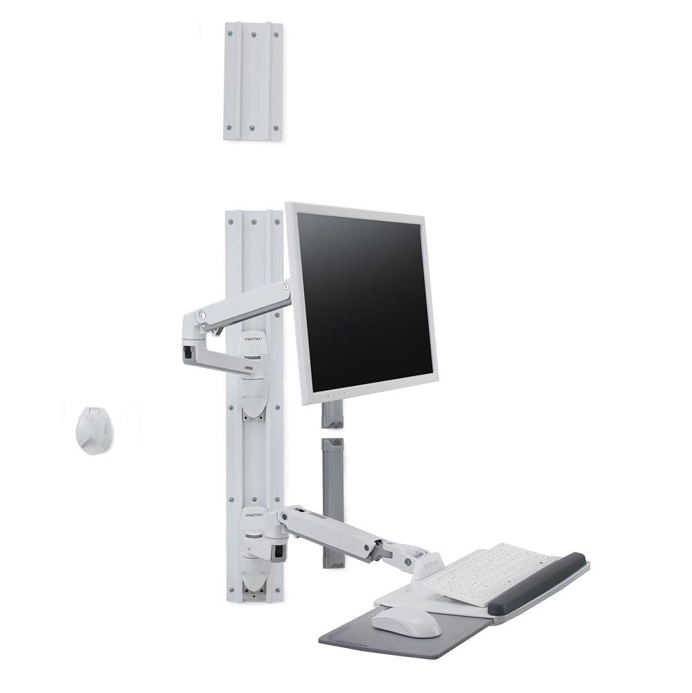 Ergotron Lx Wand Halterung System Weiss Tastatur- Und Monitorhalterung Bis 81,2cm 32 Zoll Belastbar 3,2-11,3kg. Vesa 75x75 100x100mm