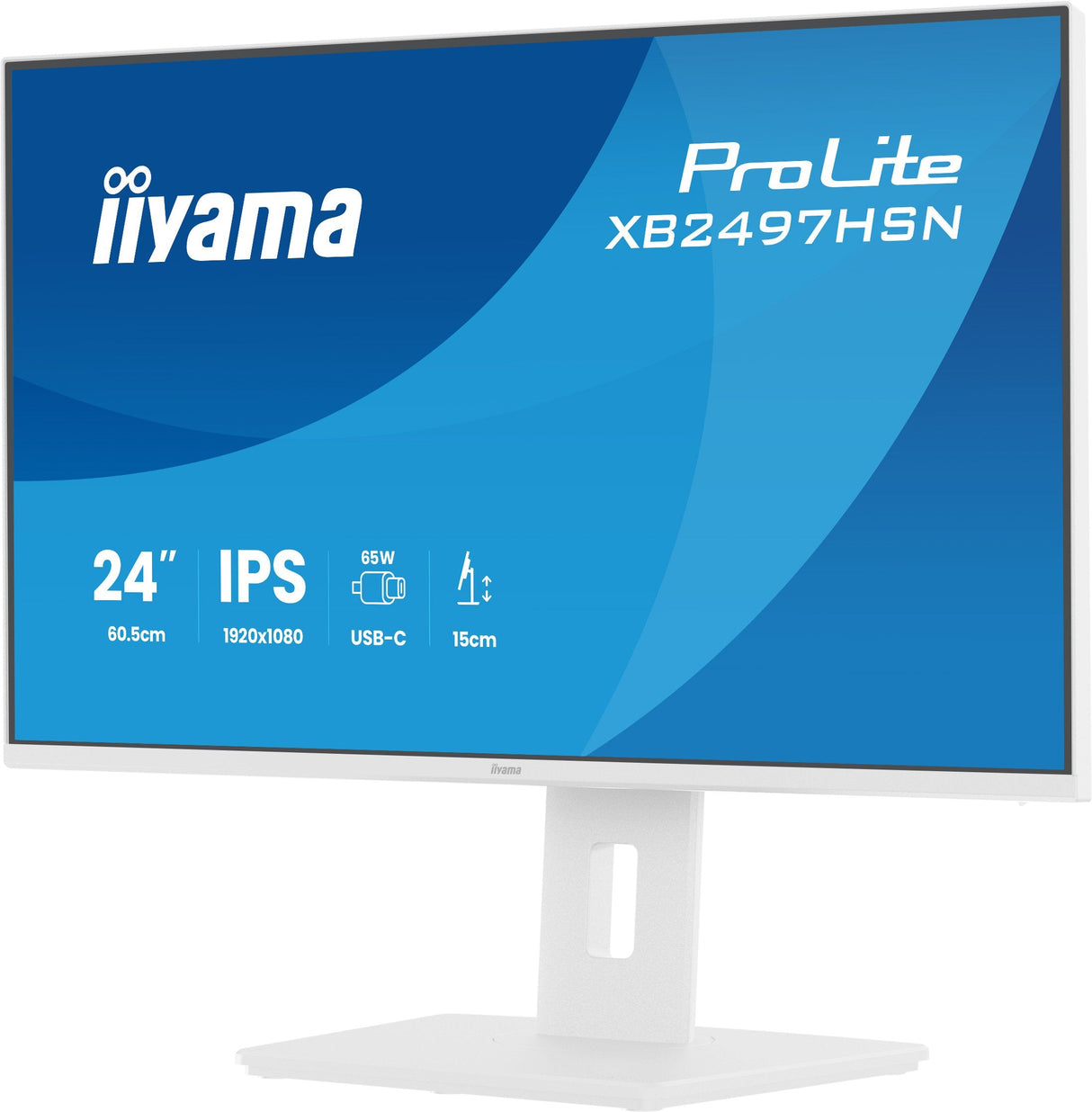 Iiyama Xb2497hsn-W1 (Prolite) - 23.8p Ips Fhd - 1ms - 350cd/Mâ² - Hdmi-Dp Usb-C.Dock - Hub Usb - 2x2w - Ajustable- Blanco