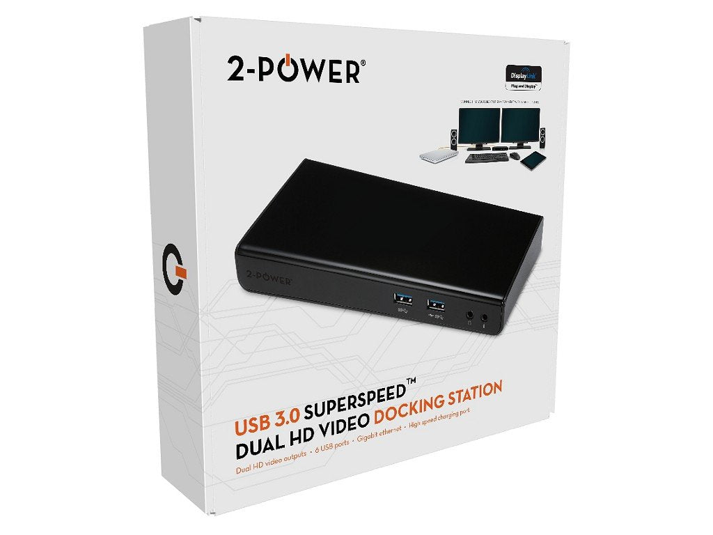 EAN 5055190174340 - 2-Power DOC0101A base para portátil y replicador de puertos Acoplamiento Negro imagen 5