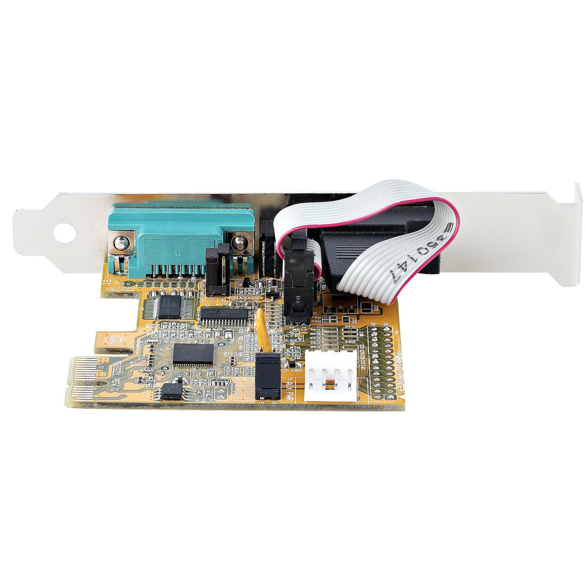 Pcie Dual Serial Port Card - Ctlr 16c1050 Uart 5v/12v Status Light