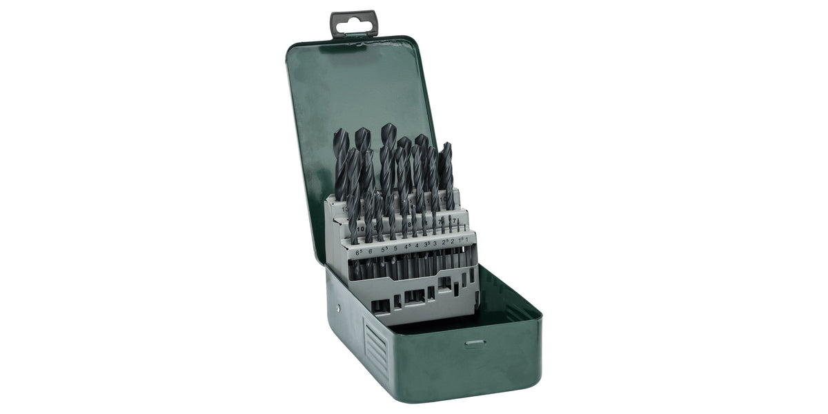 Juego De Brocas Para Metal Bosch Hss-R, 25 Piezas (Verde) 2607019446