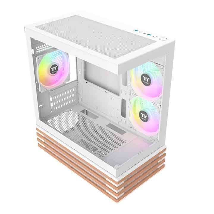 Thermaltake View 170 Ws Argb (Blanco/Holz, Tempered Glass X 2, Holz-Struktur) Ca-1z4-00m6wn-Ws