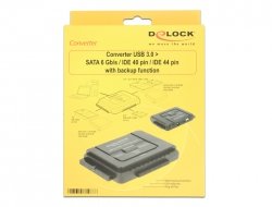 Convertidor Delock Usb 3.0 A Sata 6 Gb/S / Ide 40 Pin / Ide 44 Pin Con Funcion Backup
