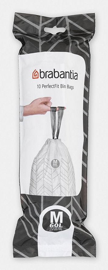 EAN 8710755126901 - Brabantia 126901 bolsa para basura 60 L Blanco 10 pieza(s) imagen 1