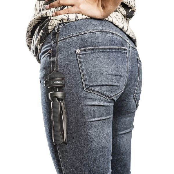 Mantona 21406 Tripode Smartphone/Cámara Digital 3 Pata(S) Negro, Gris