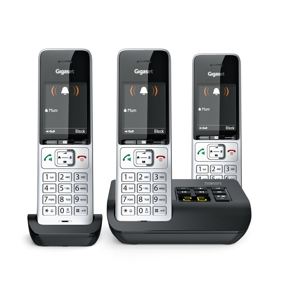 Gigaset Comfort 500a Trio Plata Negro Telefono