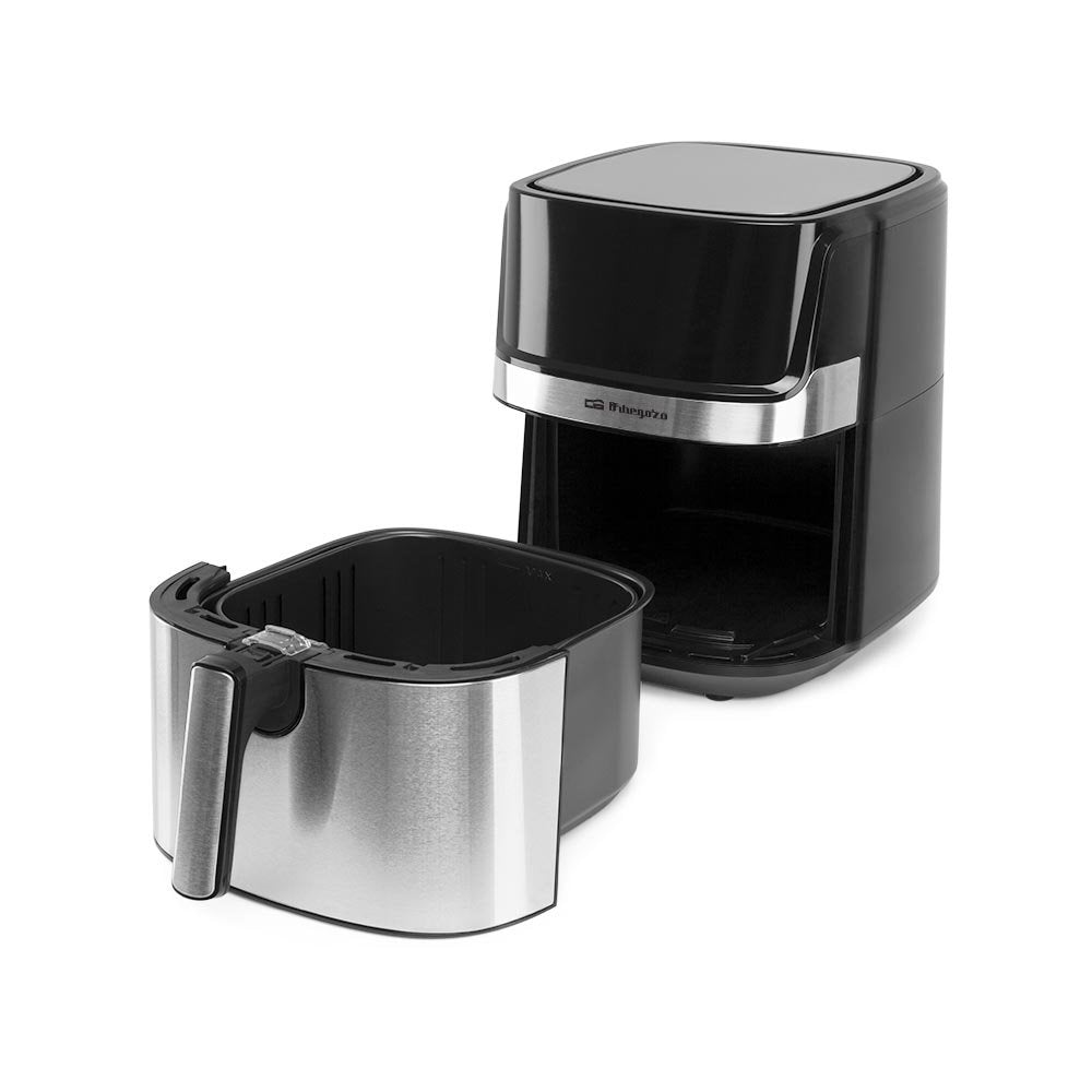 EAN 8435568403697 - Orbegozo FDR 67 freidora Sencillo 5,5 L Independiente 1700 W Freidora de aire caliente Negro, Acero inoxi imagen 3