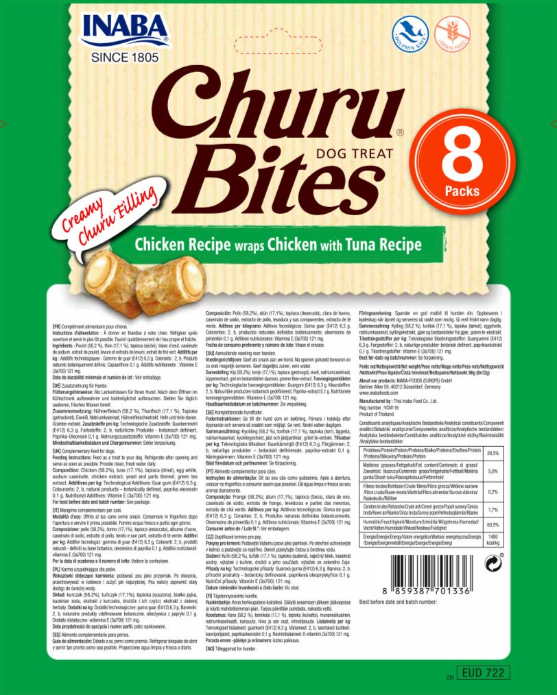 EAN 8859387701336 - Churu EUD722 premio y golosina para perro y gato Pollo, Atún 12 g imagen 2