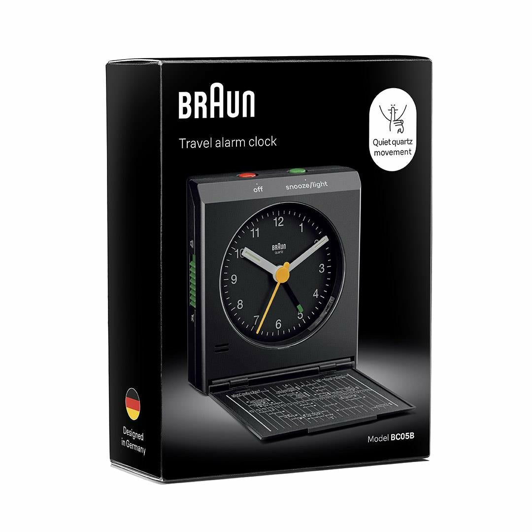 Braun Bc05b Klassischer Analoger Reisewecker, Negro