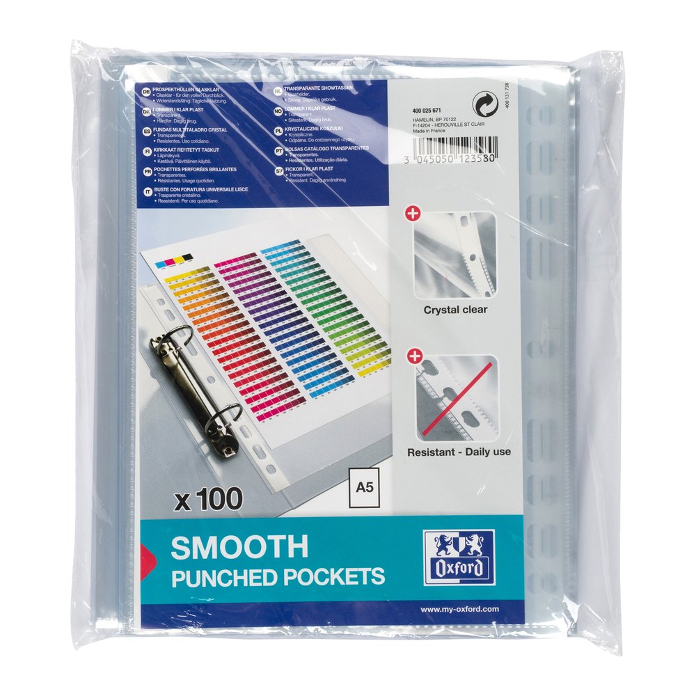 Oxford Prospekthüllen Economy A5 Pp 006 Mm Glasklar 1000mk