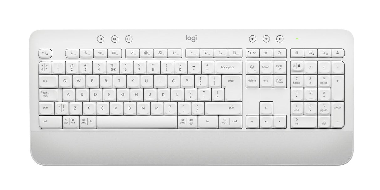 Teclado Ingles Logitech Signature Mk650 Ratón Incluido Rf Wireless + Bluetooth Qwerty Internacional De Ee.Uu. Blanco