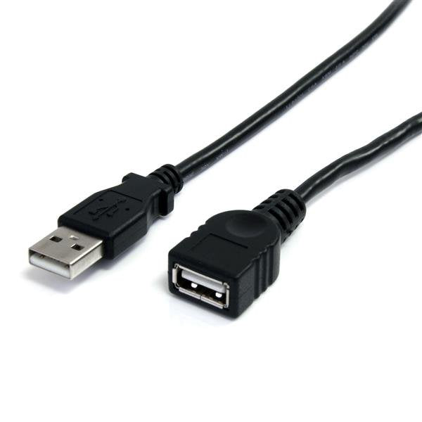 EAN 0065030840897 - StarTech.com USBEXTAA3BK cable USB 0,91 m 0,48 Gbit/s Negro imagen 1