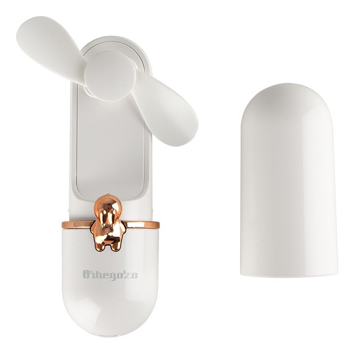 Orbegozo Hf 2500 Ventilador De Mano Elegancia Portatil - 2 Velocidades De Ventilacion - Diseño Compacto Y Elegante