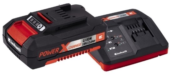 Kit De Inicio Einhell Power-X-Change 18volt 4ah, Cargador (Negro/Rojo, Batería + Cargador)