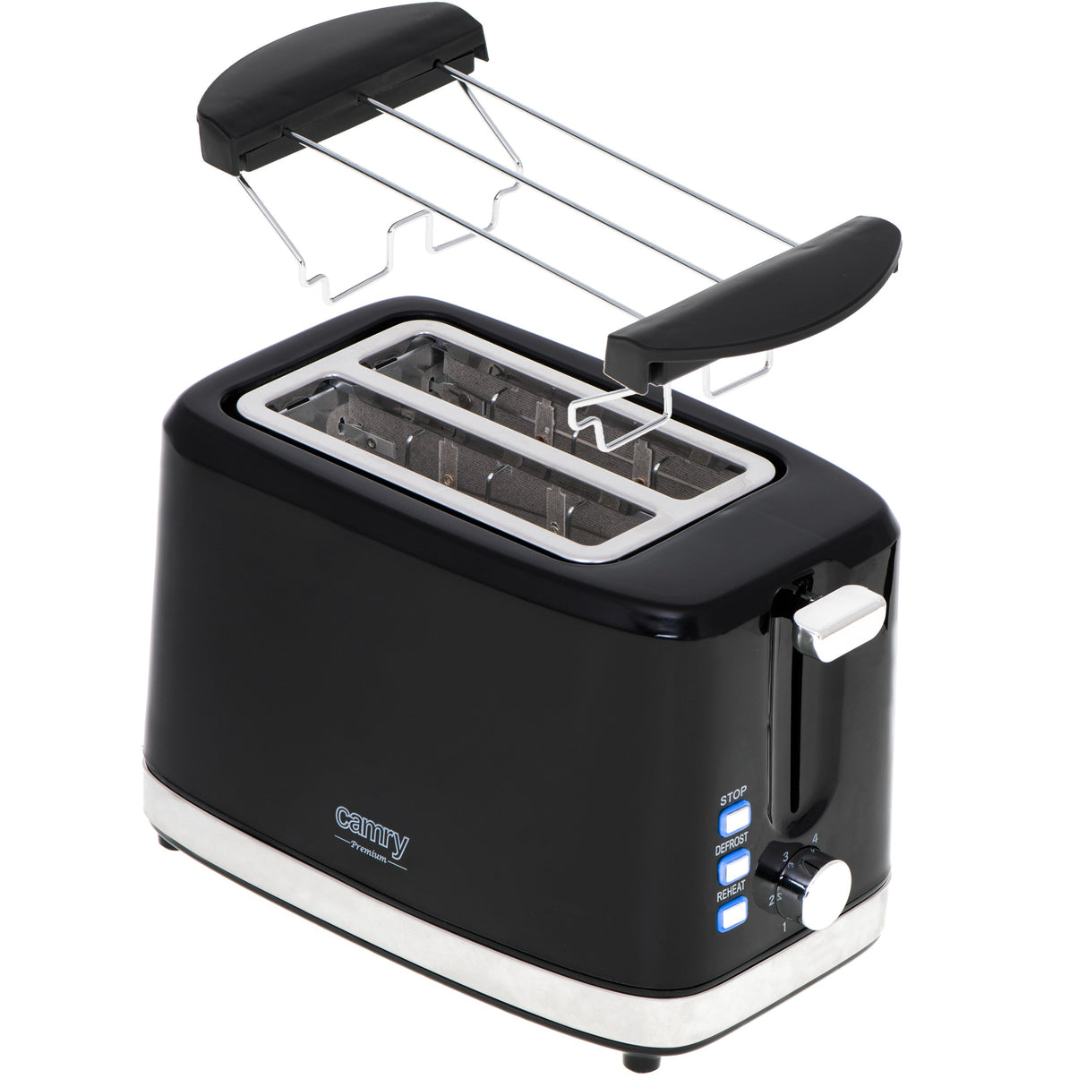 EAN 5903887800150 - Camry Premium CR 3218 tostadora 6 2 rebanada(s) 900 W Negro, Plata imagen 2