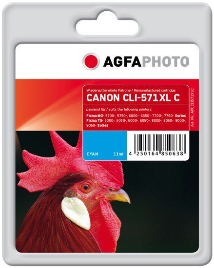 Agfaphoto Apccli571xlc Tinta Compatible Canon Cli-571xl Cian