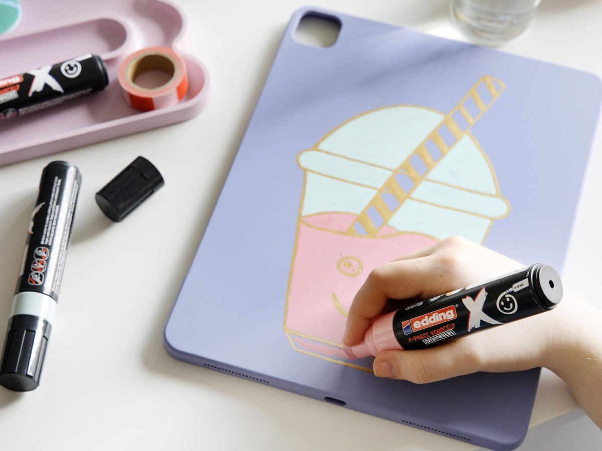 Edding X 6900 Pastel Pack De 3 Rotuladores Multisuperficie Permanentes De Tinta Opaca - Punta Biselada Con Trazo 2-10mm