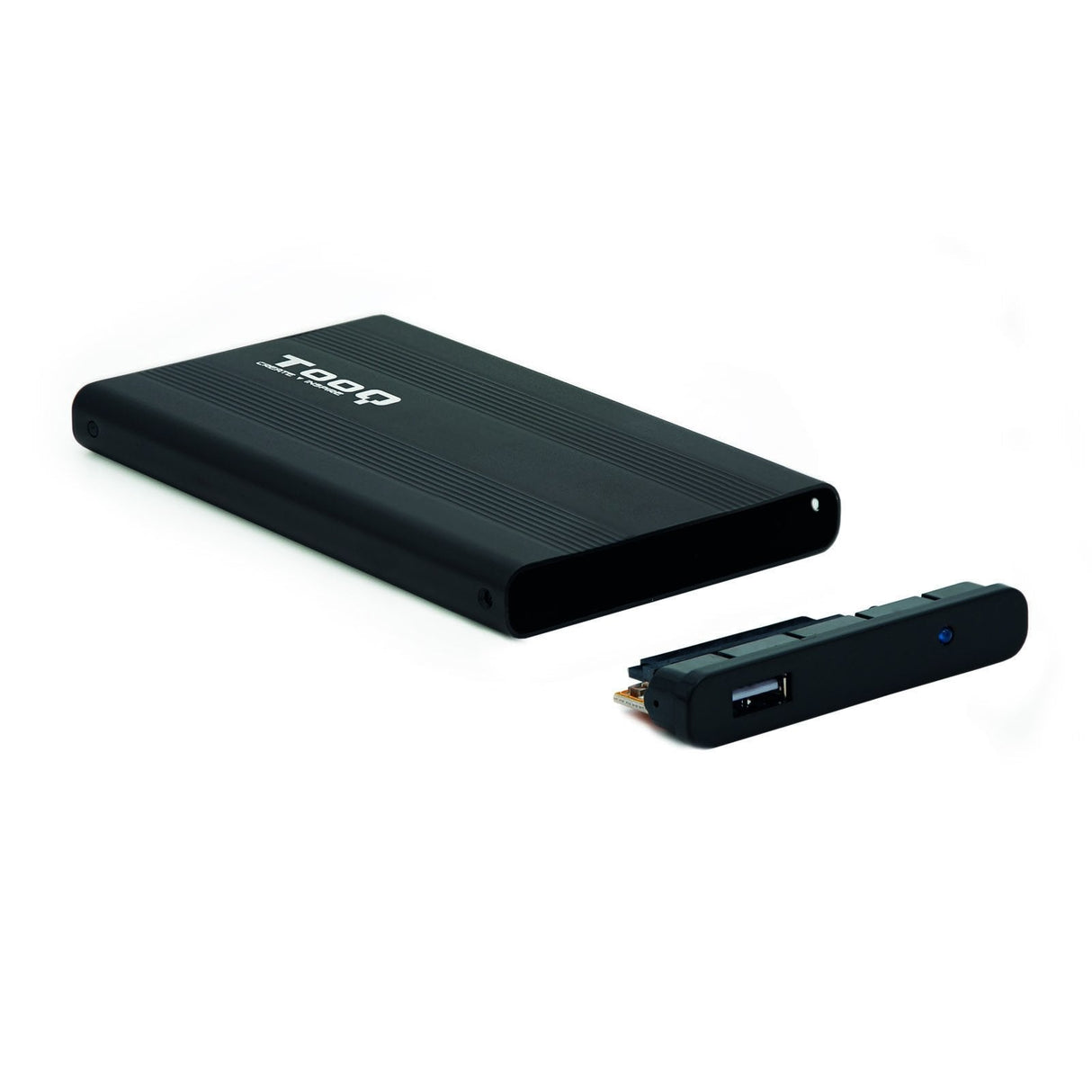 Tooq Carcasa Externa Hdd/Sdd 2.5" Hasta 9,5mm Sata Usb 2.0 - Negro